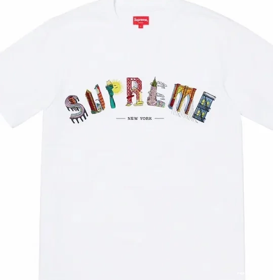 Rainbow XL Logo Embroidery Arc White sleeved Black M L City and Arc 19SS City S Tee T-shirt Short 0516